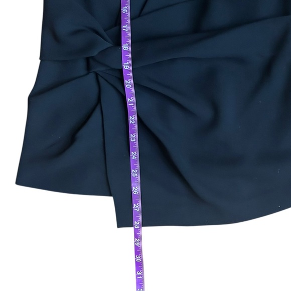 Alexander Wang Black Twist Blouse Round Neck Short Sleeves Designer Size 4 - Picture 6 of 9